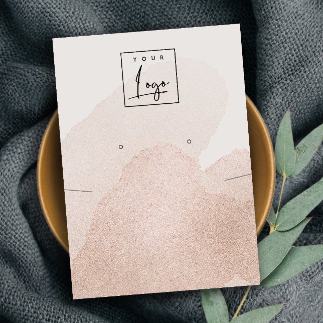 Carte De Visite Écran du logo rose Parties scintillant or collier  (Créateur téléchargé)