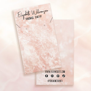 Carte De Visite Écran élégant à la mode en quartz rose