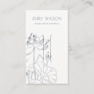 Carte De Visite Écran floral Nénuphar minimal pour l'esquisse