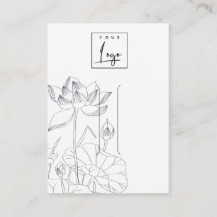 Carte De Visite Écran floral Nénuphar minimal pour l'esquisse