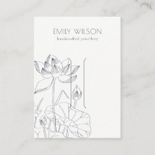 Carte De Visite Écran floral Nénuphar minimal pour l'esquisse