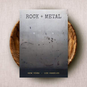 Carte De Visite Écran Grunge Gris Noir