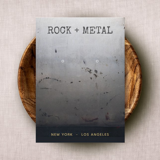 Carte De Visite Écran Grunge Gris Noir (Créateur téléchargé)