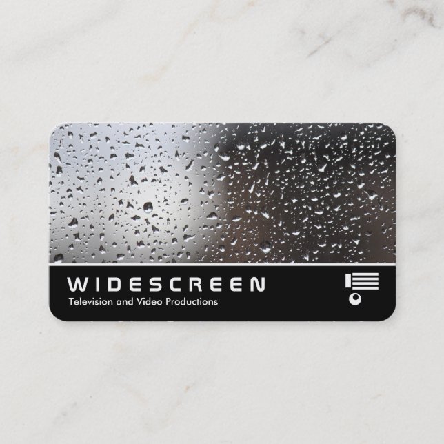 Carte De Visite Écran large 0528 - Pluie sur une fenêtre (Devant)