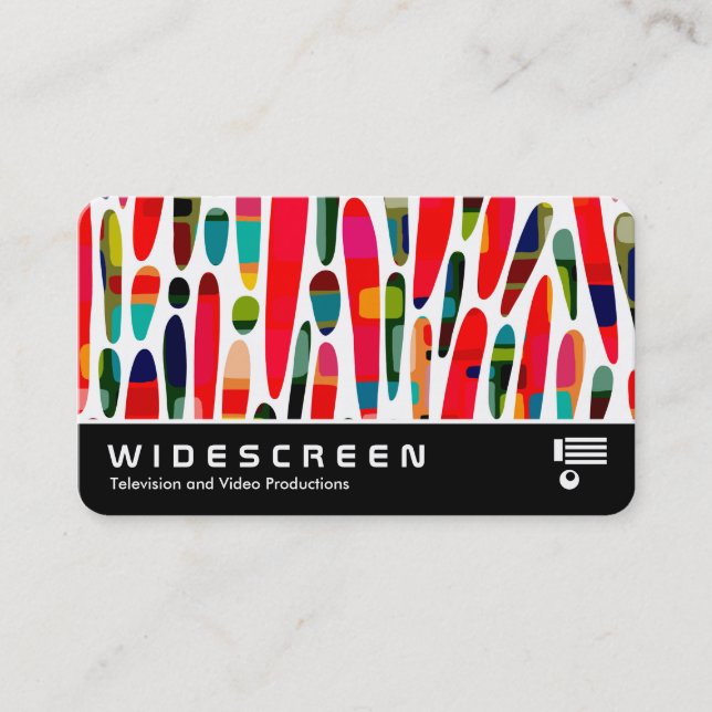 Carte De Visite Écran large 0556 - Collage de couleurs 150222 (Devant)