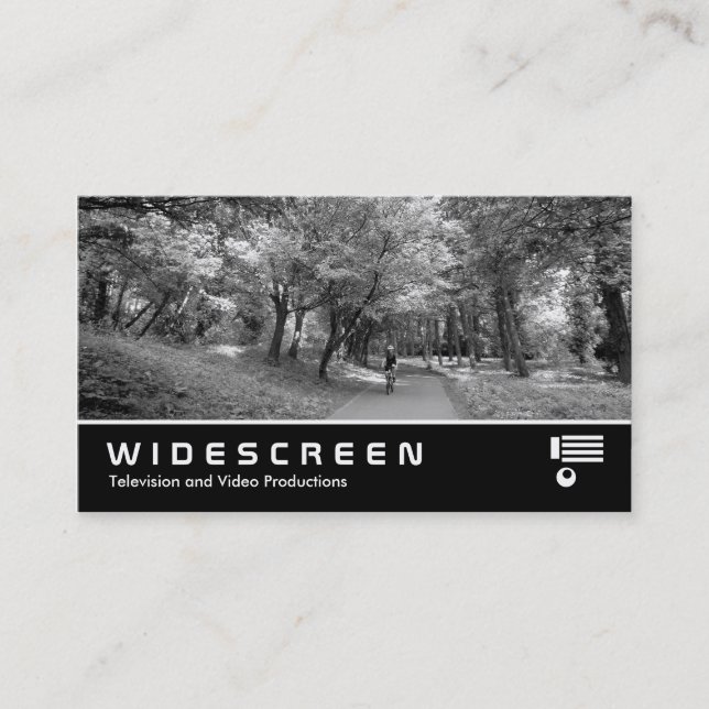 Carte De Visite Écran large 328 - Cycle Way - B&W (Devant)