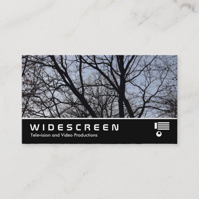 Carte De Visite Écran large 383 - Branches en silhouette (Devant)