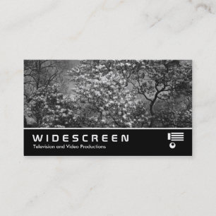 Carte De Visite Écran large 398 - Magnolia Tree in Blossom (B&W)