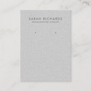 Carte De Visite Écran minimaliste à bijoux gris clair chic