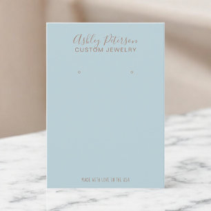 Carte De Visite Écran minimaliste de bijoux brun bleu