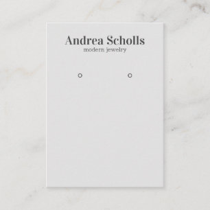 Carte De Visite Écran moderne Pale Grey Bold Bijoux
