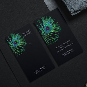 Carte De Visite Écran moderne Parties scintillant en plumes Bijoux