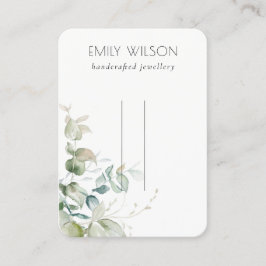 Carte De Visite Écran Pastel Blue Green Foliage