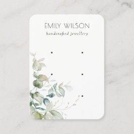 Carte De Visite Écran Pastel Blue Green Foliage Bunch 3 oreilles