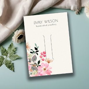 Carte De Visite Écran Pastel Blush Rose Floral Bunp