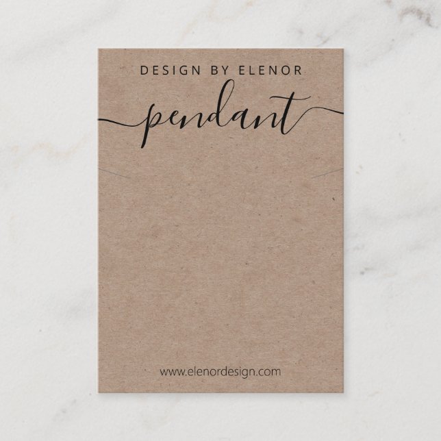 Carte De Visite Écran Pendentif Kraft (Devant)