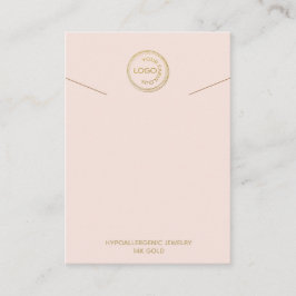Carte De Visite Écran Porte-Collier Ajouter Votre Logo Blush