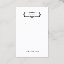 Carte De Visite Écran simple d'oreille du logo victorien
