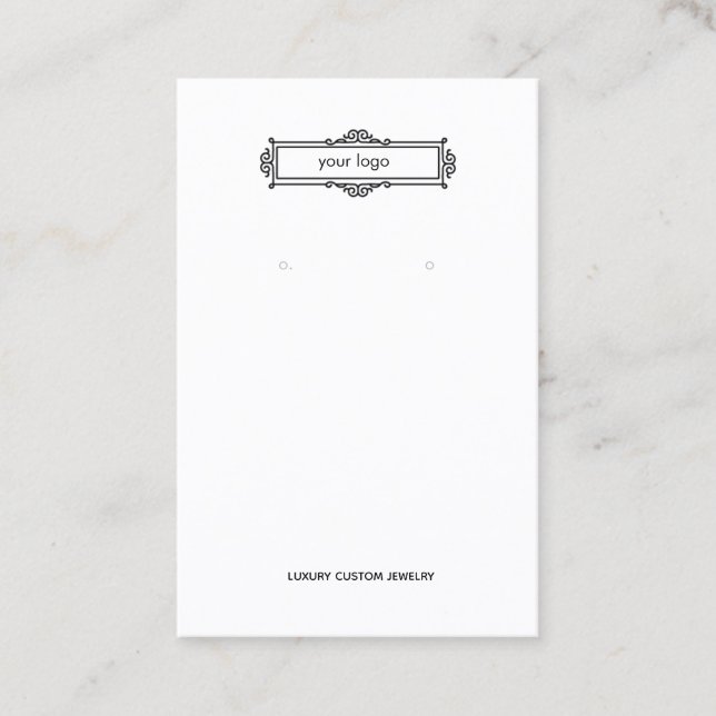 Carte De Visite Écran simple d'oreille du logo victorien (Devant)