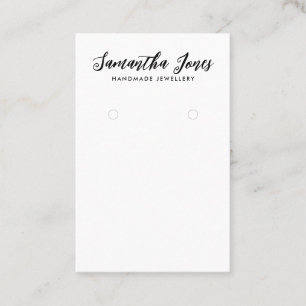 Carte De Visite Écran simple moderne de bijoux de script