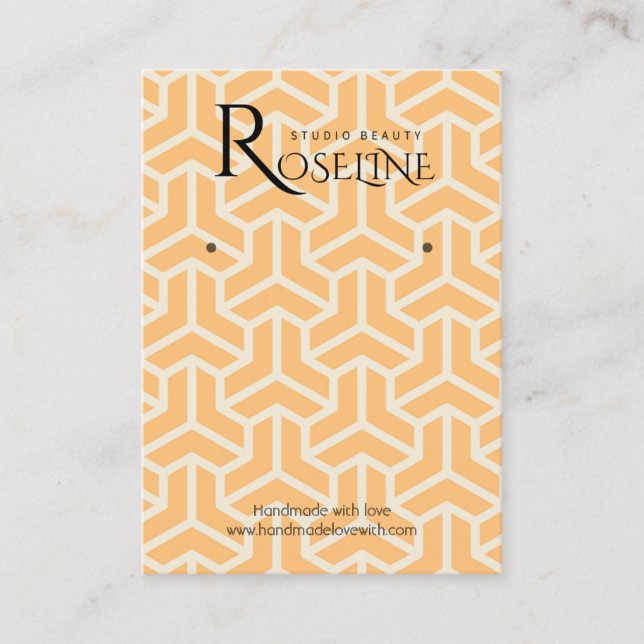 Carte De Visite Écran Soft Light Orange Geometry (Devant)