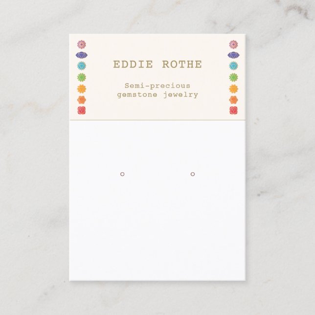 Carte De Visite Écran Spirituel 7 Chakra Élevant Bijoux (Devant)