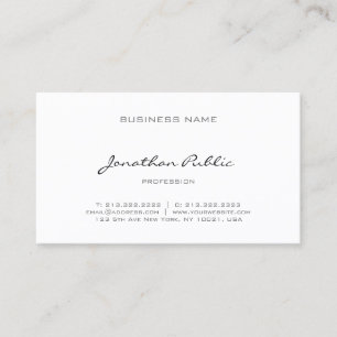 Carte De Visite Écriture Calligraphique Élégante Moderne Professio