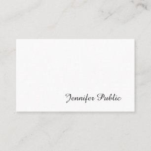 Carte De Visite Écriture Manuscrite Élégante Moderne Simple Intell