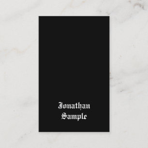 Carte De Visite Écriture manuscrite Noir Blanc Vintage Retro Look