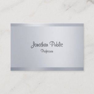 Carte De Visite Écriture manuscrite Script Modèle moderne Faux Arg