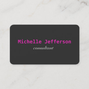 Carte De Visite Écriture manuscrite tendance Gris