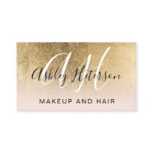 Écriture rose feuille or monogrammée