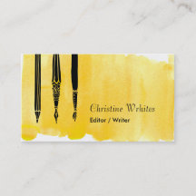 Écrivain Auteur Fontaine stylo Editeur Quill Jaune