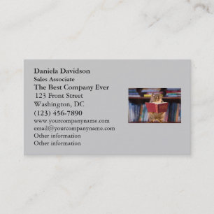 Carte De Visite Écureuil futé lisant un dictionnaire