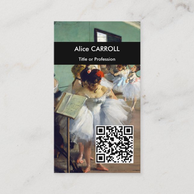 Carte De Visite Edgar Degas - Classe de danse - Code QR (Devant)