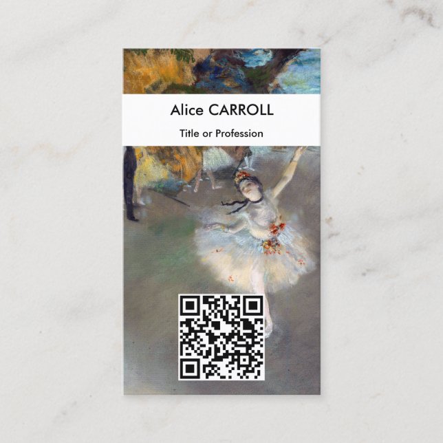 Carte De Visite Edgar Degas - The Star - QR Code (Devant)