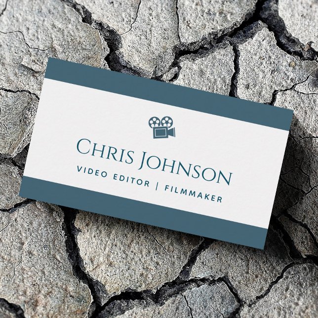 Carte De Visite Éditeur vidéo réalisateur réalisateur Production D (Créateur téléchargé)