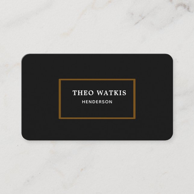 Carte De Visite Édition de code QR or noir (Devant)