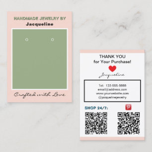 Carte De Visite Édition de codes QR pour les boucles d'oreilles Bl