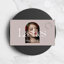 Carte De Visite Éditorial Chic Texte Lashes Blush Mauve