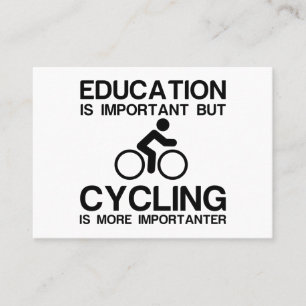 CARTE DE VISITE ÉDUCATION IMPORTANTE IMPORTANTE DU CYCLISME