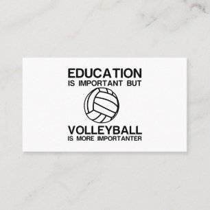 CARTE DE VISITE ÉDUCATION LE VOLLEYBALL IMPORTANT EST PLUS IMPORT