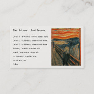 Carte De Visite Edvard Munch Peinture The Scream (Skrik) 1893