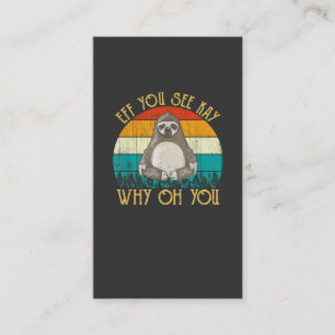 Carte De Visite Eff You See Kay Why Oh You - Drôle Vintage Paresse