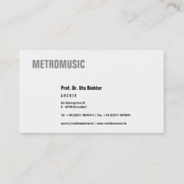 Carte De Visite Effacer avec le noir