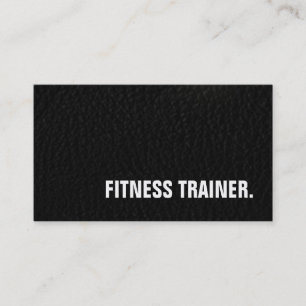 Carte De Visite Effet en cuir Unique Spécial Gris Fitness Trainer
