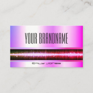 Carte De Visite Effet holographique rose vif