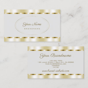 Carte De Visite Effet or de luxe et gris clair professionnel