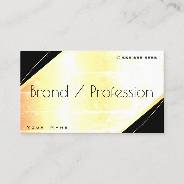 Carte De Visite Effet Or Détruit Lumineux Exceptionnel Noble (Devant)