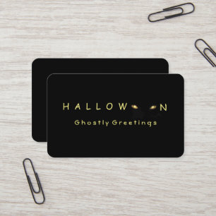 Carte de visite éffrayant Halloween Cat Eyes
